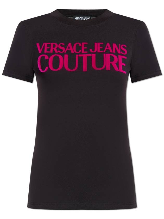 Versace Jeans Couture T-shirt With Logo, Women's, Black - VERSACE - BALAAN 1