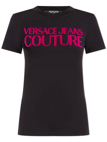 Versace Jeans Couture T-shirt With Logo, Women's, Black - VERSACE - BALAAN 1