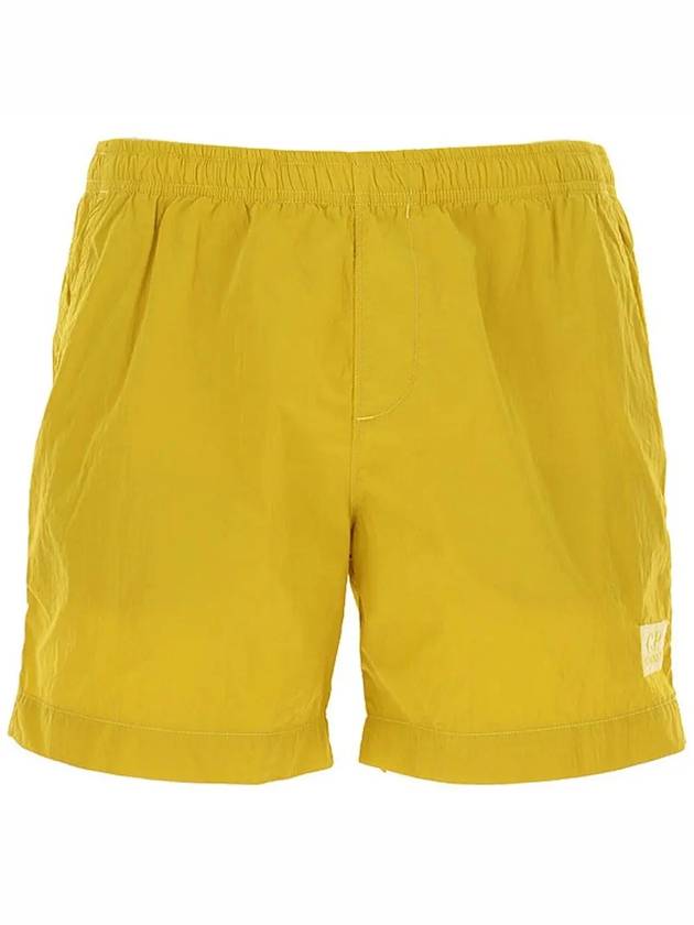 Men's Chrome Logo Patch Swim Shorts Yellow - CP COMPANY - BALAAN 2