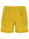 Men's Chrome Logo Patch Swim Shorts Yellow - CP COMPANY - BALAAN 3