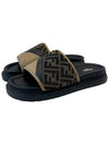 Diagonal Jacquard Slippers Brown - FENDI - BALAAN 2