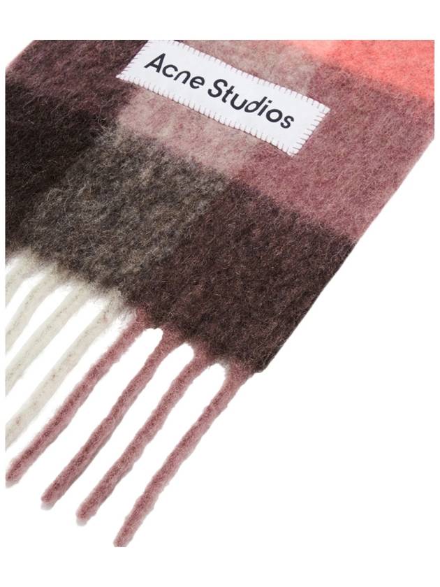 Check Mohair Muffler Mauve Bright pink - ACNE STUDIOS - BALAAN 4