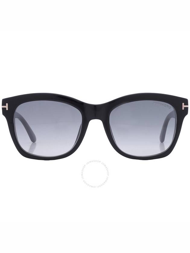 Tom Ford Lauren Smoke Mirror Square Ladies Sunglasses FT0614 01C 52 - TOM FORD - BALAAN 1