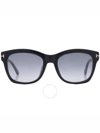 Tom Ford Lauren Smoke Mirror Square Ladies Sunglasses FT0614 01C 52 - TOM FORD - BALAAN 1