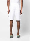 Wappen Patch Flap Pocket Cargo Shorts White - STONE ISLAND - BALAAN 5