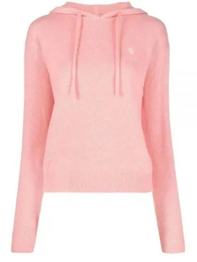 Embroidered Logo Cashmere Hoodie Pink - SPORTY & RICH - BALAAN 2