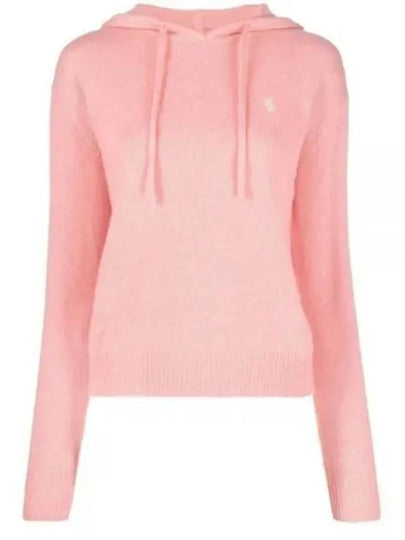 Embroidered Logo Cashmere Hoodie Pink - SPORTY & RICH - BALAAN 2