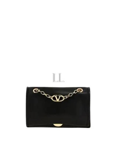 V Logo Signature Chain Shoulder Bag Black - VALENTINO - BALAAN 2