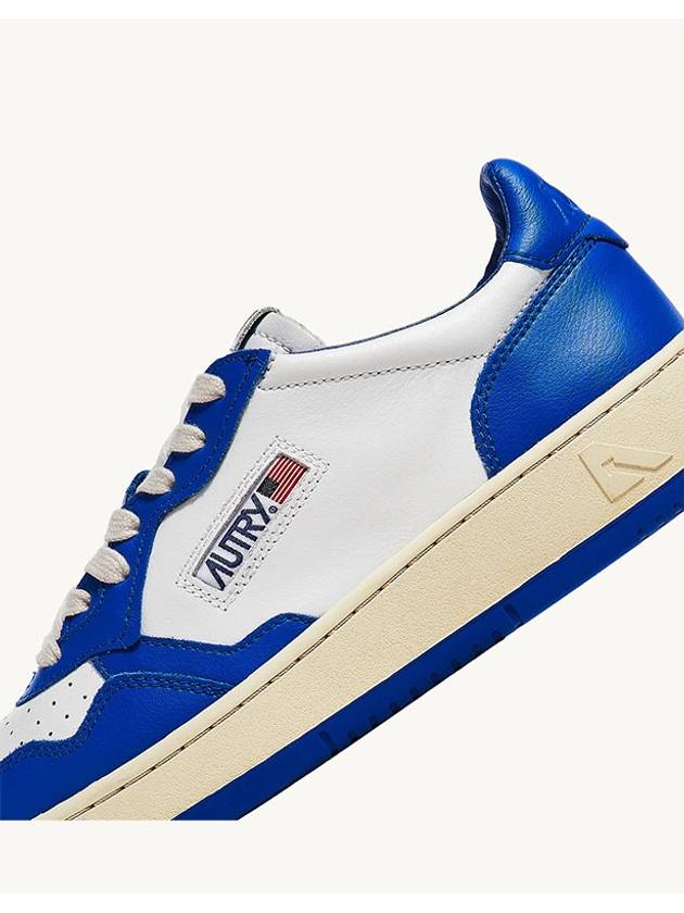 Men's Medalist Low Leather Sneakers Blue - AUTRY - BALAAN 4