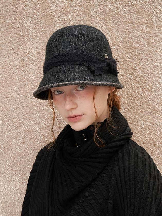 Cloche Cap Charcoal - BROWN HAT - BALAAN 2