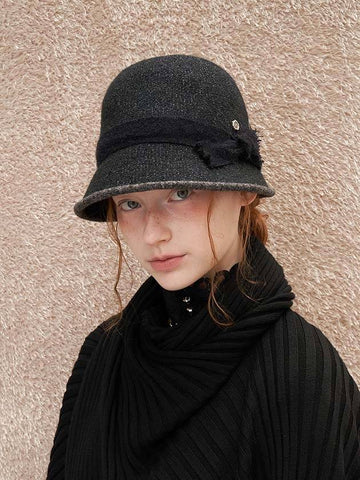 Cloche Cap Charcoal - BROWN HAT - BALAAN 1