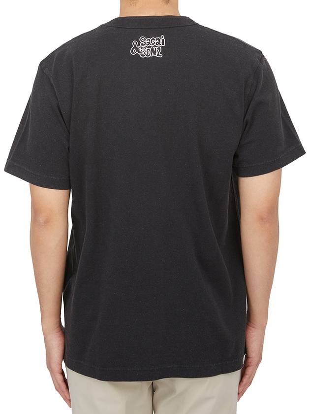 Crew Neck Short Sleeve T-Shirt Black - SACAI - BALAAN 6