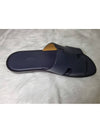 Izmir Leather Slippers Marine Brown - HERMES - BALAAN 6