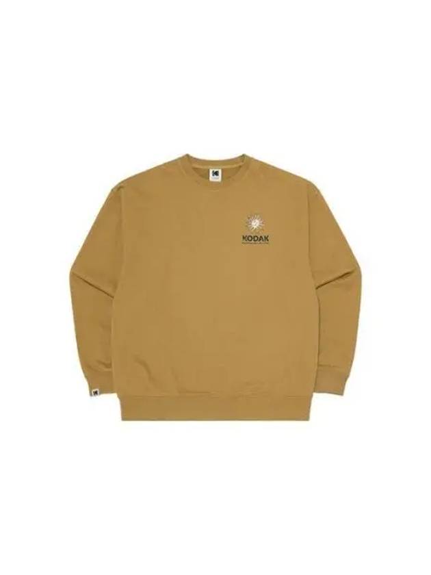 KODAK Apparel Trip Pigment Washing Semi Overfit Sweatshirt KHAKI - KODO - BALAAN 1