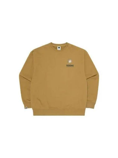 KODAK Apparel Trip Pigment Washing Semi Overfit Sweatshirt KHAKI - KODO - BALAAN 1