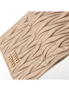 Matelasse Leather Half Wallet Beige - MIU MIU - BALAAN 6