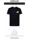 8C00025 8390Y 773 Double Logo Patch Round Short Sleeve T Shirt Blue Navy Men s TLS - MONCLER - BALAAN 2