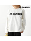 Logo Print Long Sleeve T Shirt White - JIL SANDER - BALAAN 3