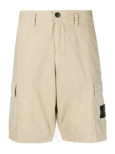 Cargo Bermuda Shorts Beige - STONE ISLAND - BALAAN 2