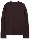 Loose ribbed mock neck knit t-shirt DARK BROWN - WEST GRAND BOULEVARD - BALAAN 3