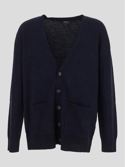 Men's Theo Wool Cardigan Navy - A.P.C. - BALAAN 2