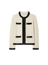 Kendra Wool Sequin Cardigan White - TORY BURCH - BALAAN 2