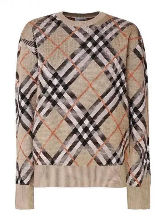 Vintage Check Intarsia Knit Top Beige - BURBERRY - BALAAN 2