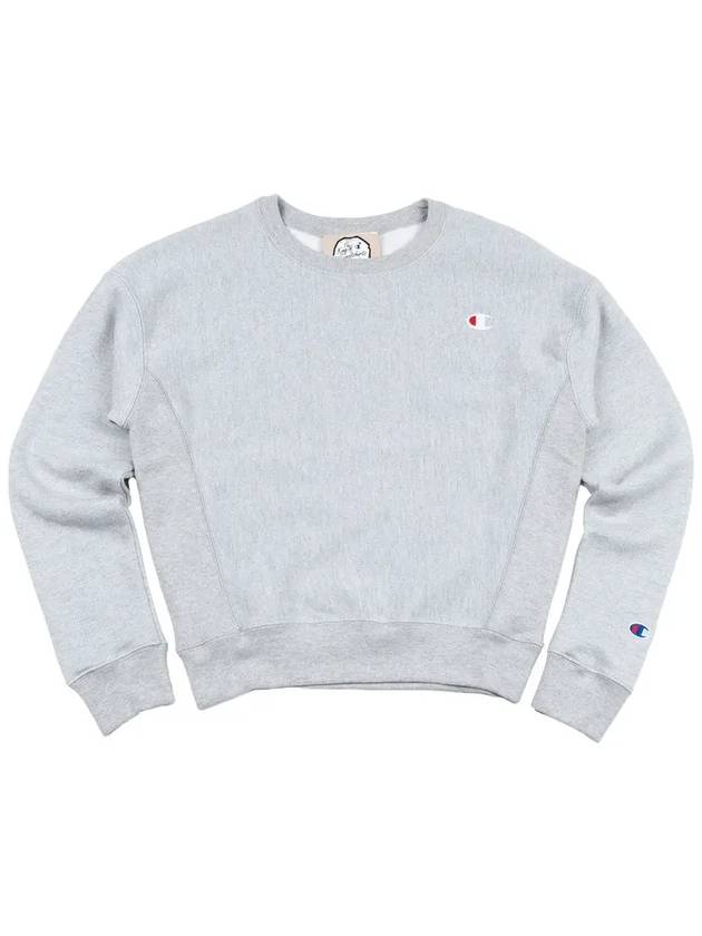 Reverse Weave C Small Logo Crewneck Sweatshirt Oxford Grey - CHAMPION - BALAAN 3