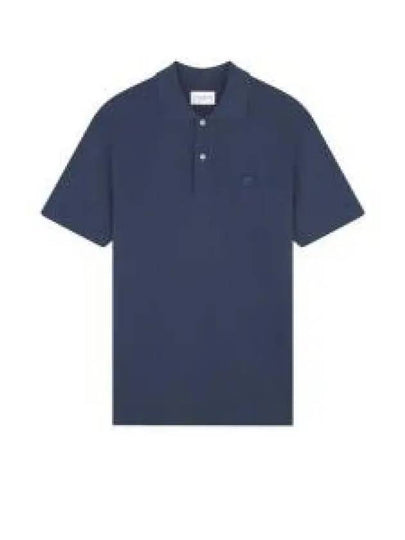 Bold Fox Head Patch Comfort Short Sleeve Polo Shirt Ink Blue - MAISON KITSUNE - BALAAN 2