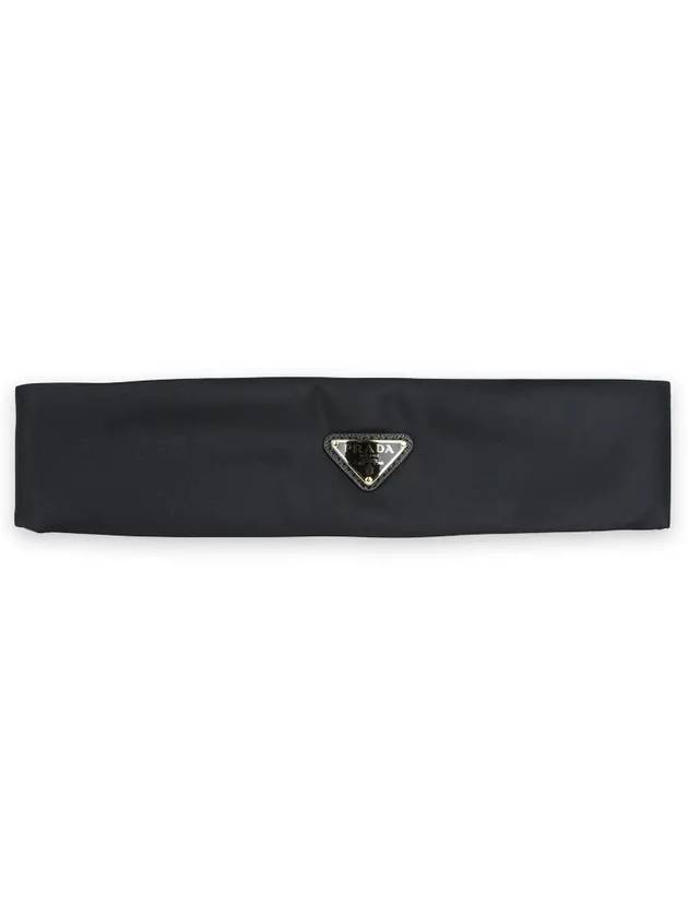 Triangle Logo Hairband Black - PRADA - BALAAN 2