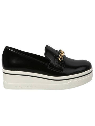 gold bold chain platform loafers black - STELLA MCCARTNEY - BALAAN 1