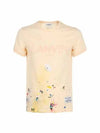 logo print short sleeve t-shirt beige - LANVIN - BALAAN.