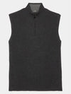 Men'S Neck Zip Merino Wool Dunes Vest Dark Grey - G/FORE - BALAAN 2