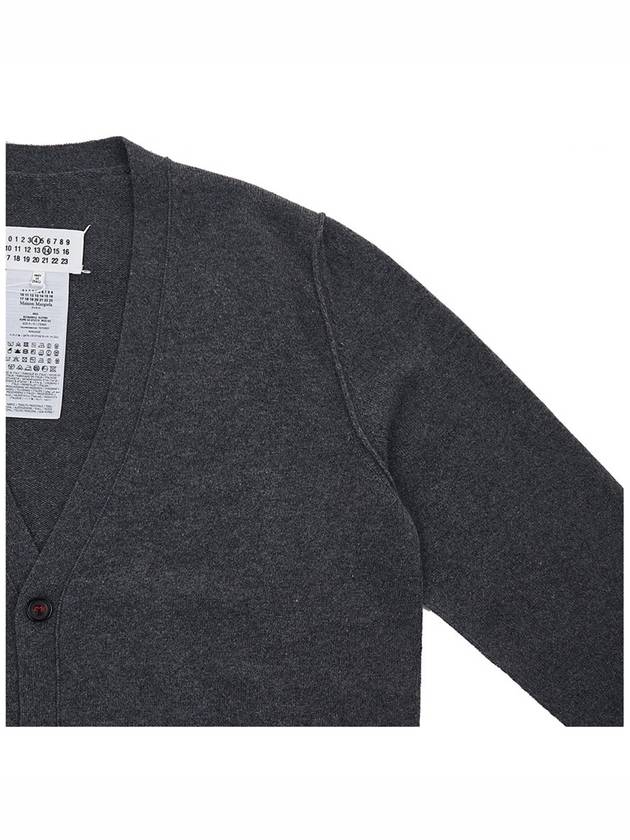 Cashmere Back Stitch Cardigan Grey - MAISON MARGIELA - BALAAN 9