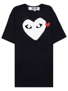 Men's Heart Short Sleeve T-Shirt AZ T116 051 BLACK - COMME DES GARCONS - BALAAN 9