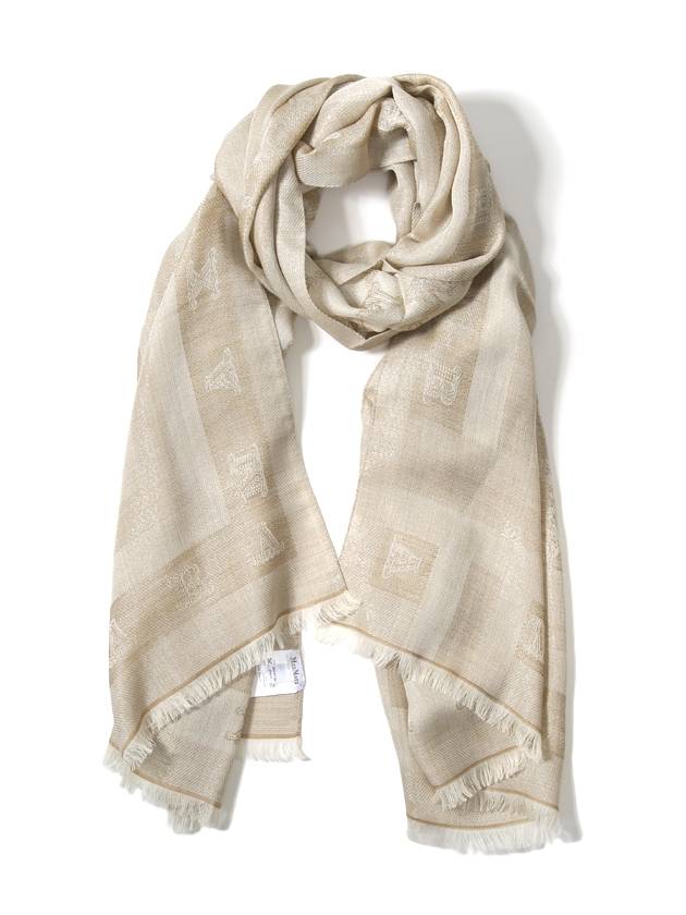 Mestre Monogram Muffler Beige - MAX MARA - BALAAN 3