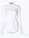 Women's Cotton Long Sleeve Shirt White - POLO RALPH LAUREN - BALAAN 2