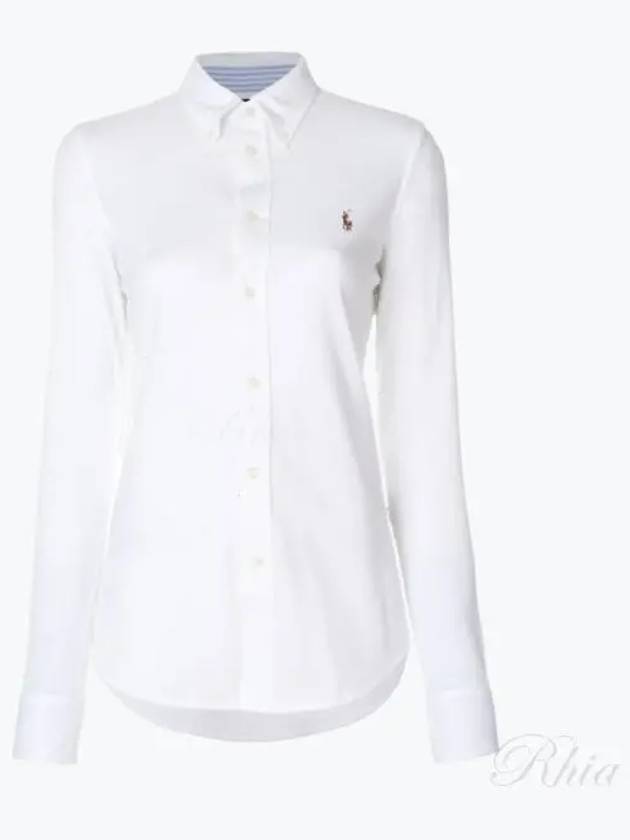 Women's Cotton Long Sleeve Shirt White - POLO RALPH LAUREN - BALAAN 2