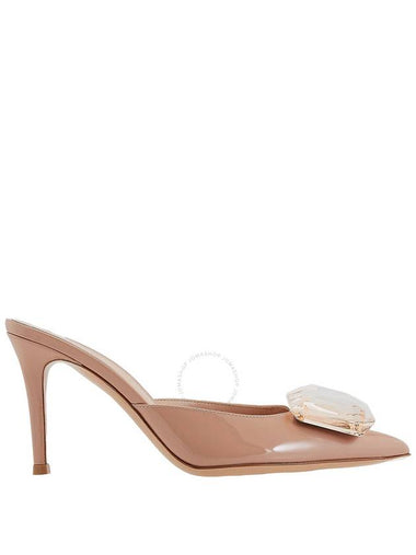 Gianvito Rossi Peach Jaipur 85 Mules, Brand Size 36 ( US Size 6 ) - GIANVITO ROSSI - BALAAN 1