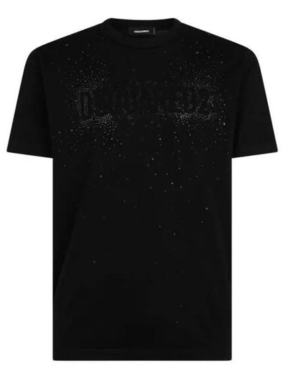 Crystals Cool Fit Short Sleeve T-Shirt Black - DSQUARED2 - BALAAN 2