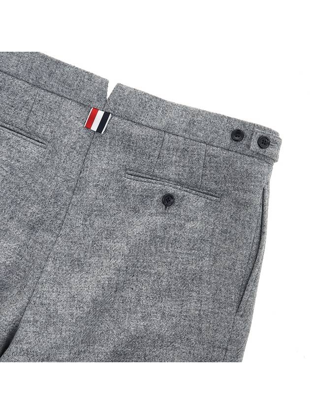 Wool Straight Pants Grey - THOM BROWNE - BALAAN 8