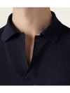 Ryome Silk Linen Polo Shirt Navy - LORO PIANA - BALAAN 4