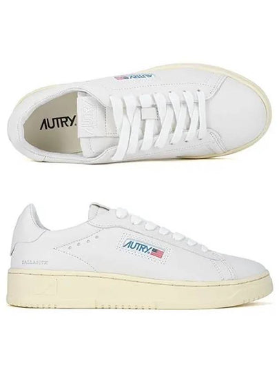 Dallas White Tab Leather Low Top Sneakers White - AUTRY - BALAAN 2