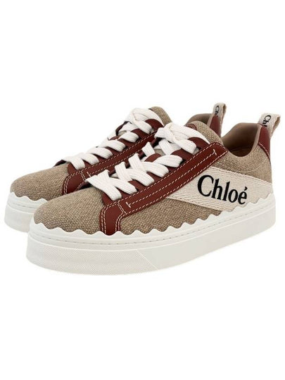 Lauren Leather Converse Low Top Sneakers Brown - CHLOE - BALAAN 2