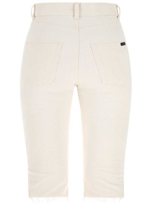 Women's Shorts Ivory - SAINT LAURENT - BALAAN 3