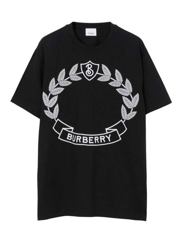 Oak Leaf Logo Short Sleeve T-Shirt Black - BURBERRY - BALAAN 2