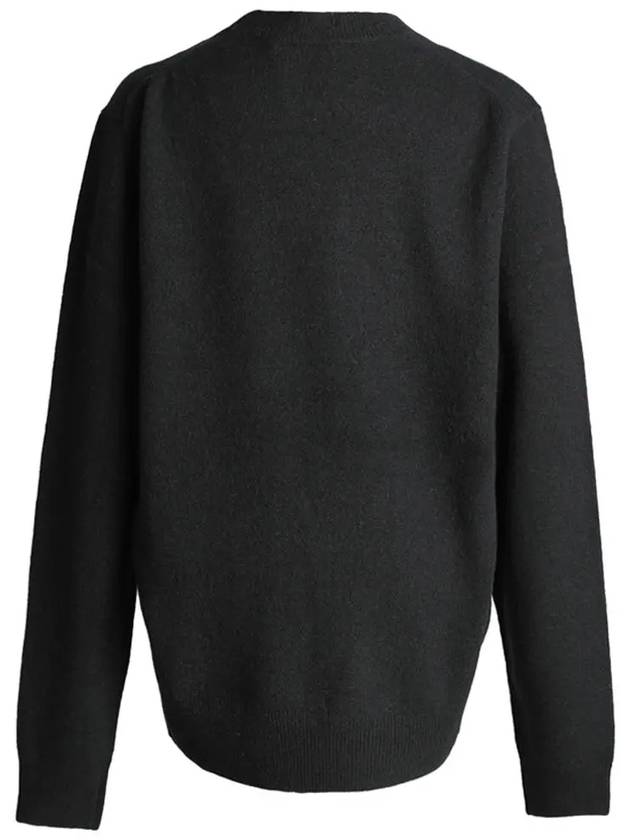 Kalon Face Crew Neck Knit Top Black - ACNE STUDIOS - BALAAN 4