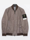 Men's Wappen Patch Zip-Up Bomber Jacket Grey Brown - STONE ISLAND - BALAAN 2