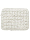 Quilted Laptop Pouch Clutch Bag Off White - COS - BALAAN 1