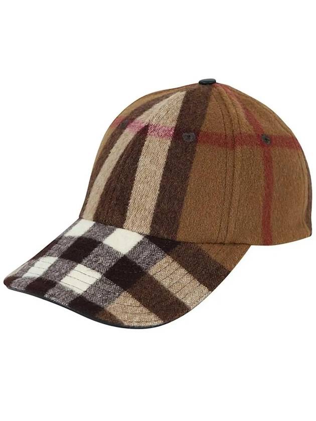 House Check Wool Ball Cap Brown - BURBERRY - BALAAN 3